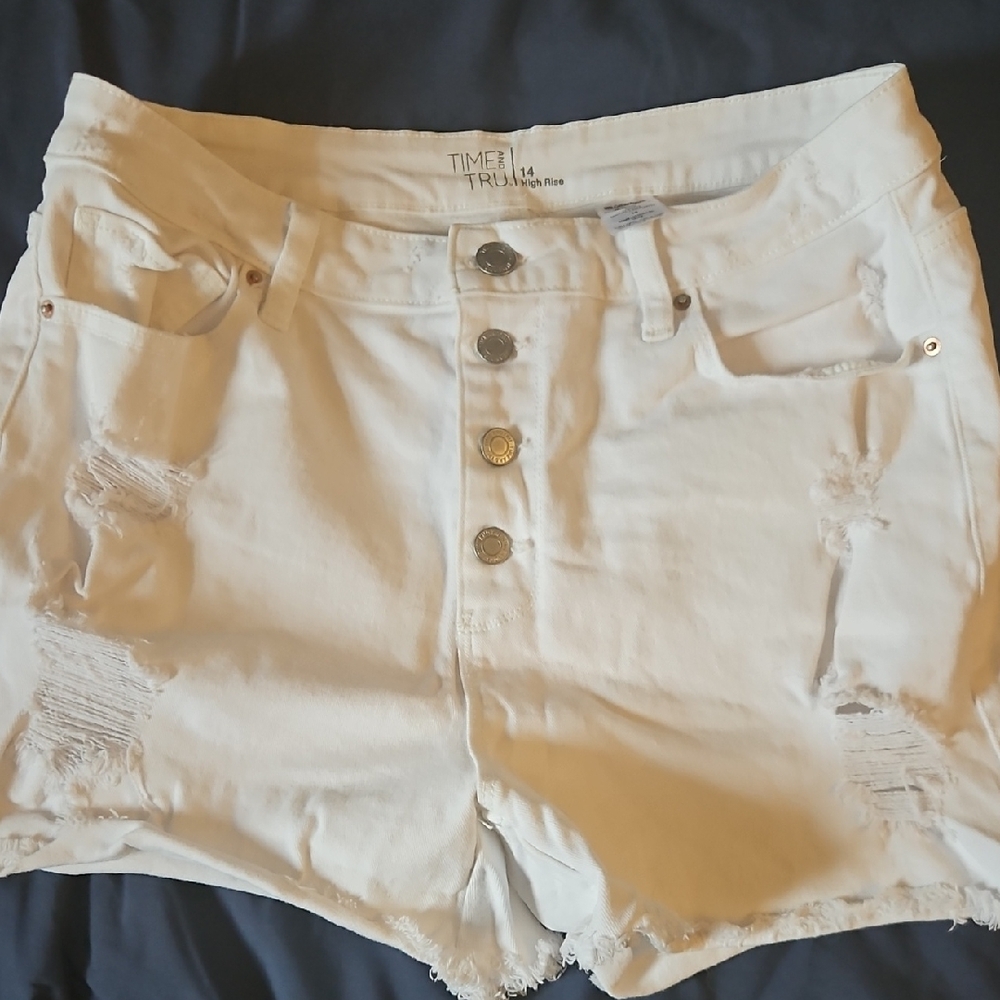 Women's White Denim Shorts